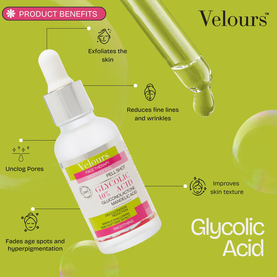 Velours  Glycolic Acid Serum - 30ML - Brighten Your Skin