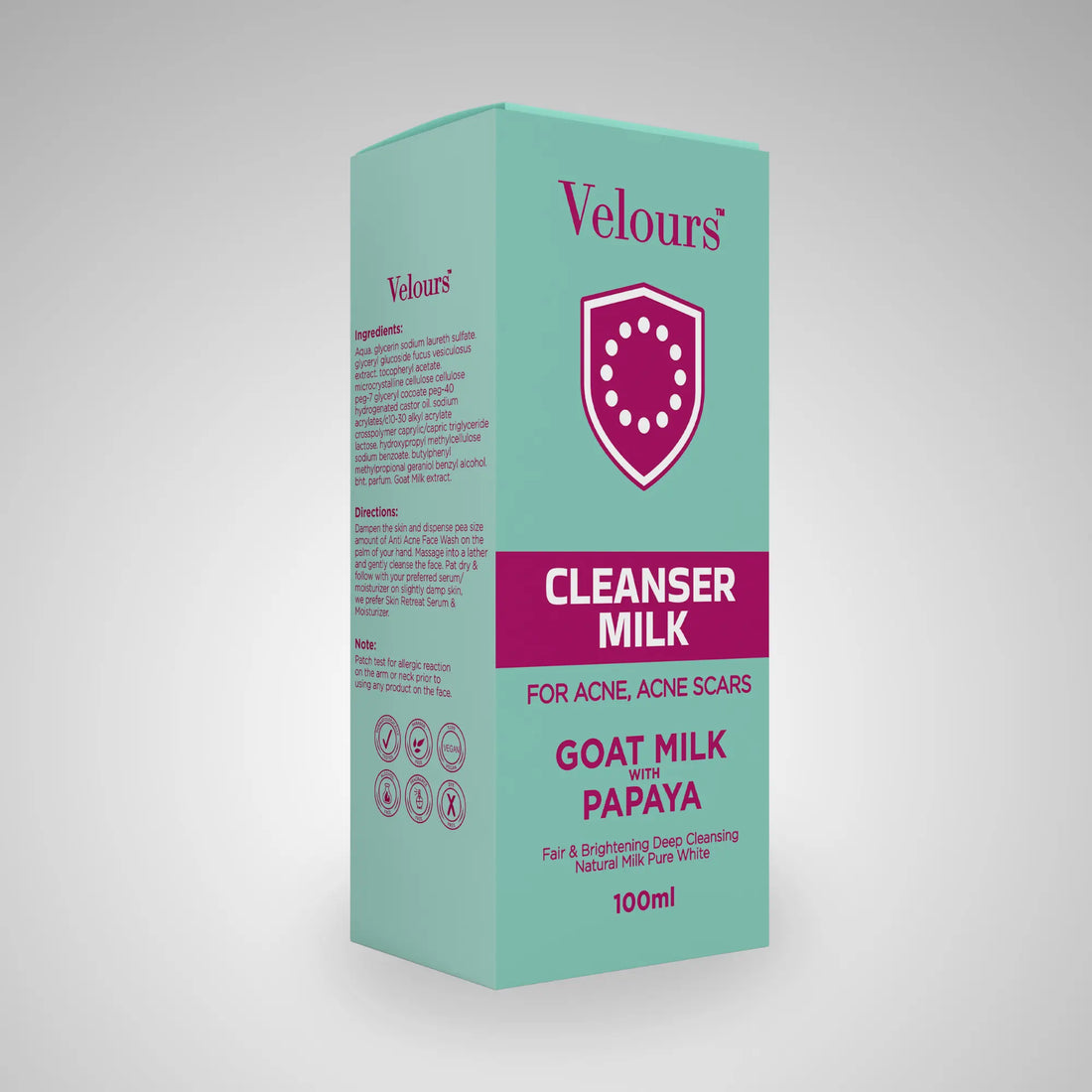 Velous Goat Milk Papaya Facewash - Cleanser Milk - 30g