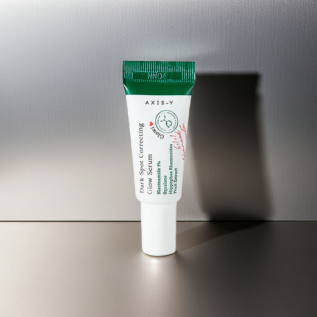 AXIS-Y Dark Spot Correcting Glow Serum (5ml) – a cult-favorite K-Beauty serum designed to target stubborn dark spots, hyperpigmentation, and uneven skin tone. Specially formulated with Niacinamide (5%), Rice Bran Extract, and Papaya Fruit Extract, this brightening serum works to reduce discoloration, improve skin texture, and deliver a luminous glow. Whether you are battling post-acne marks, dullness, or sun damage, this lightweight serum is your go-to solution for clear, glowing skin.