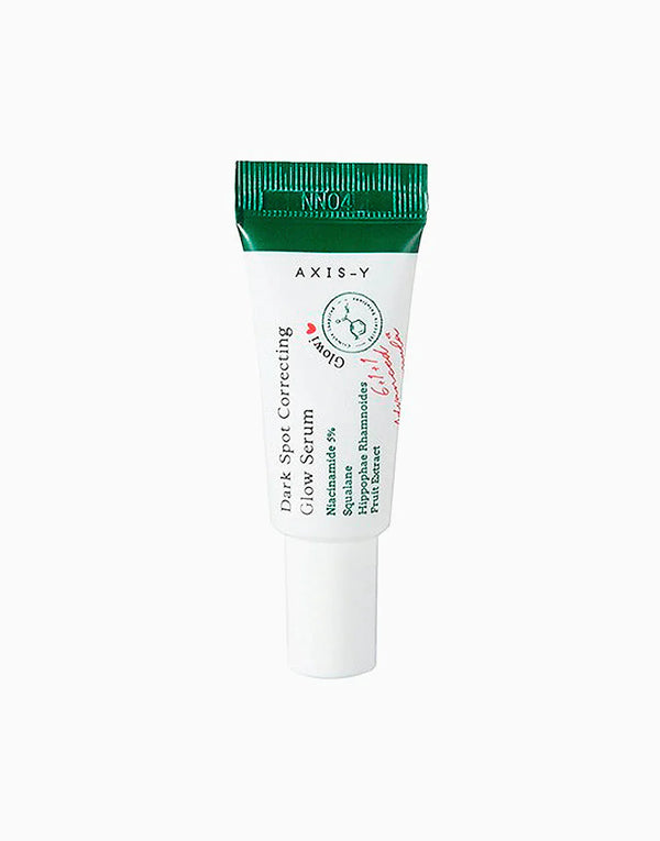 AXIS-Y Dark Spot Correcting Glow Serum (5ml) – a cult-favorite K-Beauty serum designed to target stubborn dark spots, hyperpigmentation, and uneven skin tone. Specially formulated with Niacinamide (5%), Rice Bran Extract, and Papaya Fruit Extract, this brightening serum works to reduce discoloration, improve skin texture, and deliver a luminous glow. Whether you are battling post-acne marks, dullness, or sun damage, this lightweight serum is your go-to solution for clear, glowing skin.