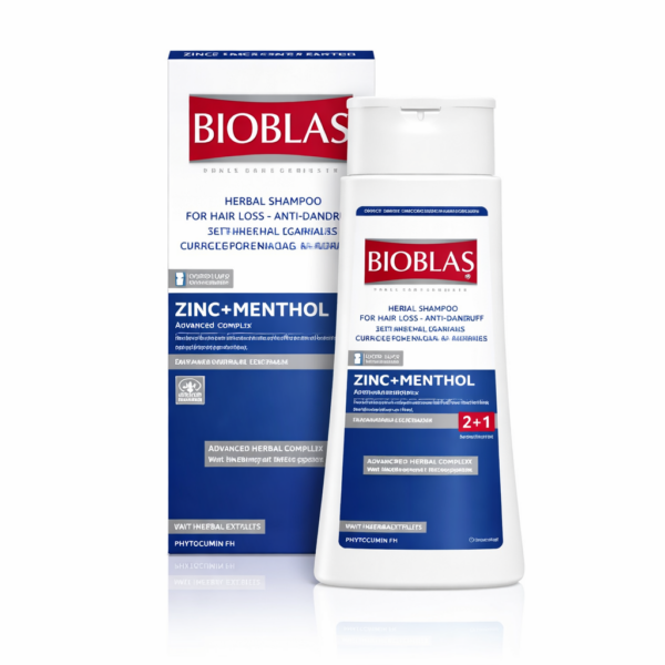 BIOBLAS HERBAL SHAMPOO FOR HAIR LOSS+ANTI-DANDRUFF ZINC+MENTHOL
