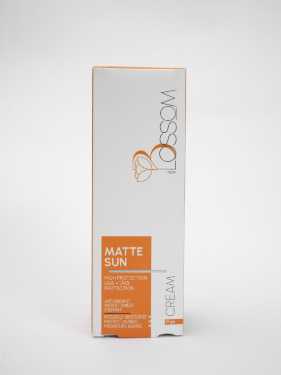 Blossom matte sunscreen cream with non greasy finish for daily use