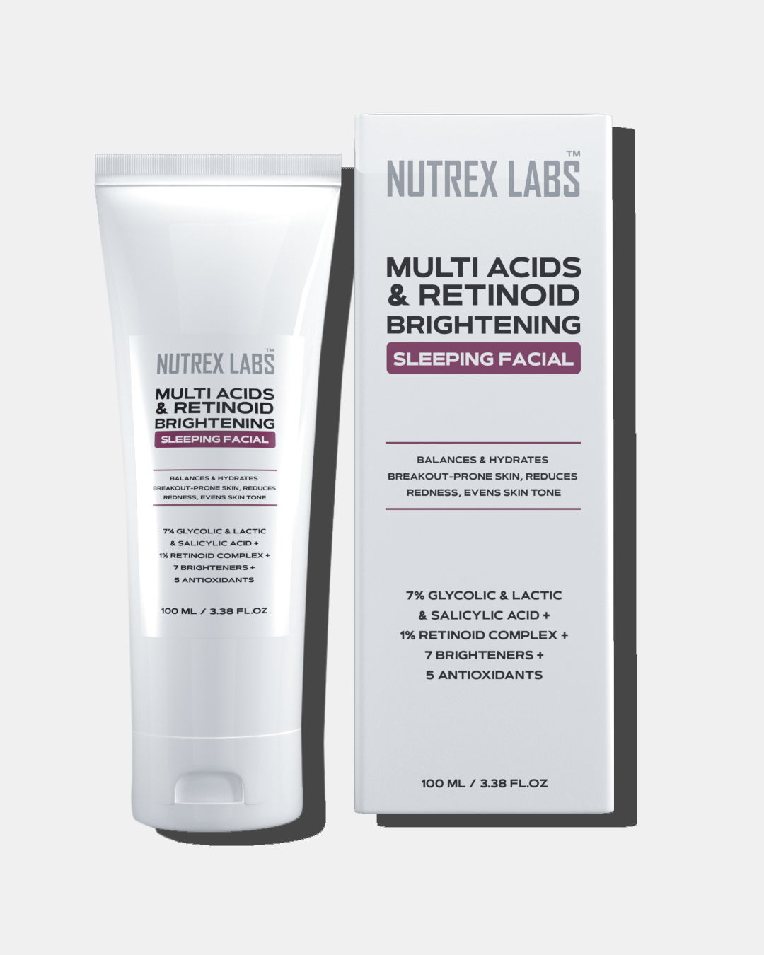 Nutrax Lab Multi Acids & Retinoid Brightening Sleeping Facial
