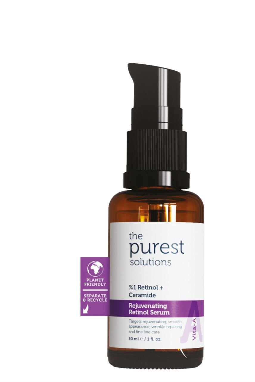 Purest Rejuvenating Retinol Serum 30ml – Advanced Anti-Aging Formula
If you are looking for the best retinol serum in Pakistan, the Purest Rejuvenating Retinol Serum 30ml is a premium choice designed to transform your skincare routine. Powered with squalane and niacinamide, this Purest Retinol face serum works as a complete solution for fine lines, wrinkles, dark spots, pigmentation, and acne scars. With its lightweight yet effective formula, the Purest Retinol Serum 30ml deeply nourishes your skin, reveali
