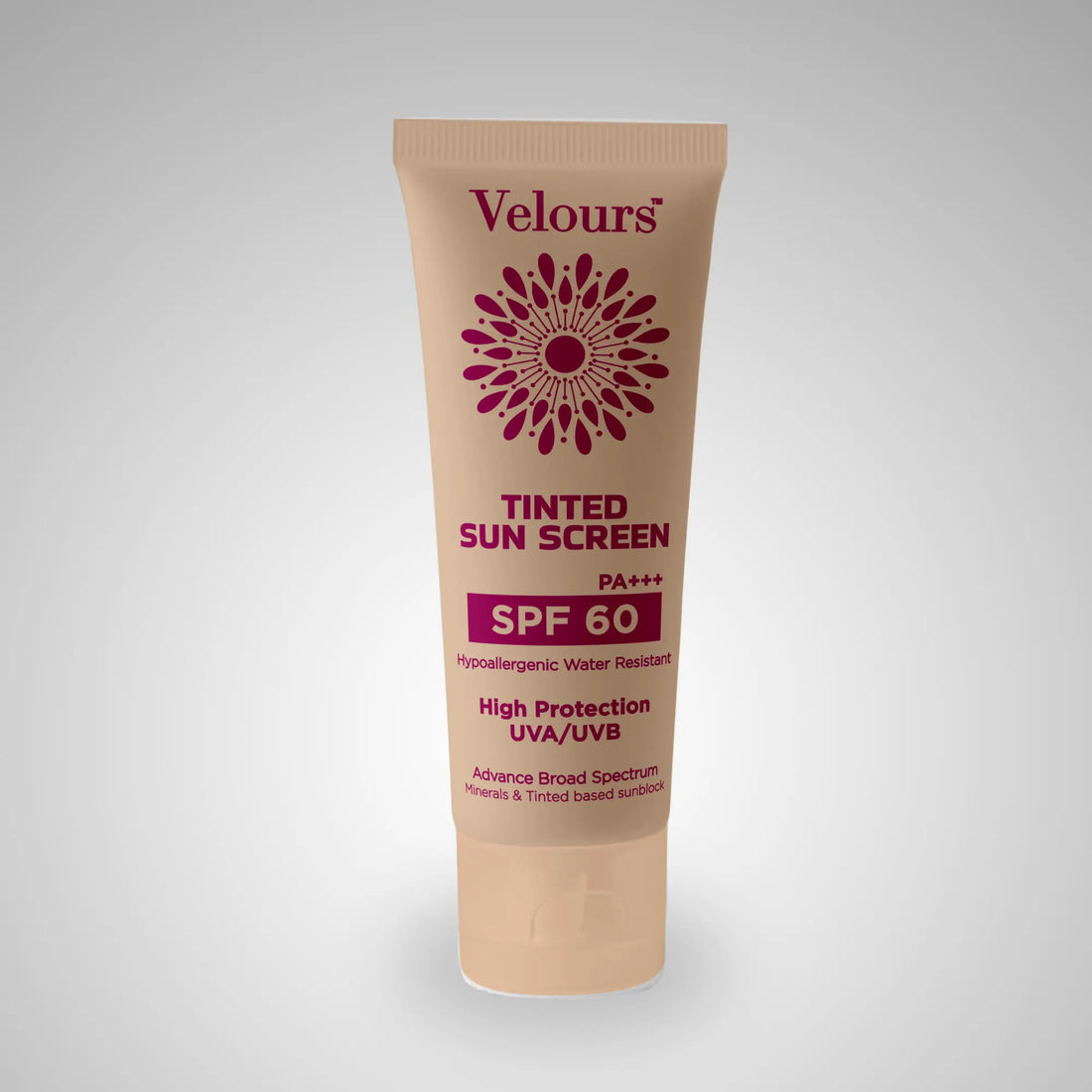 Velours Tinted Sunscreen SPF60 30g for daily sun protection