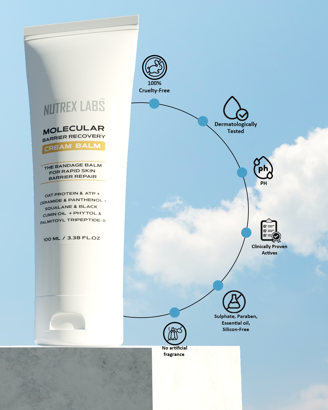 Nutrax Lab Molecular Barrier Recovery Cream Balm
