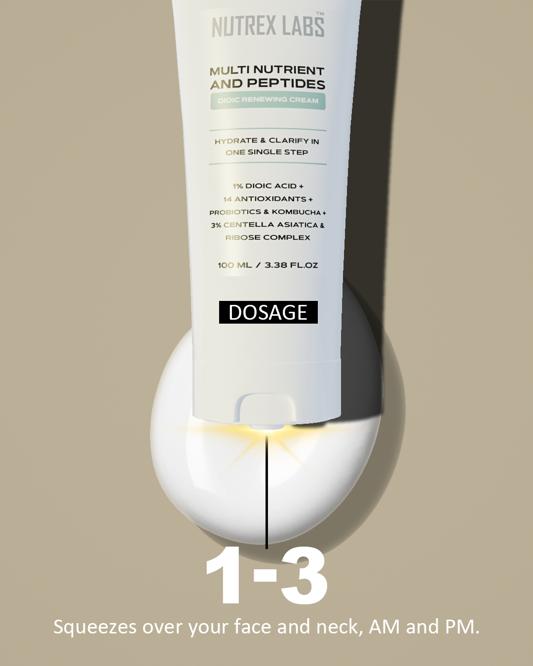 Nutrax Lab Multi Nutrient and Peptides Dioic Renewing Cream