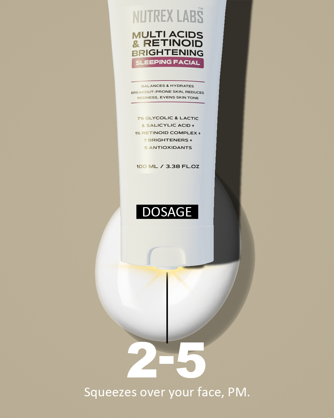 Nutrax Lab Multi Acids & Retinoid Brightening Sleeping Facial