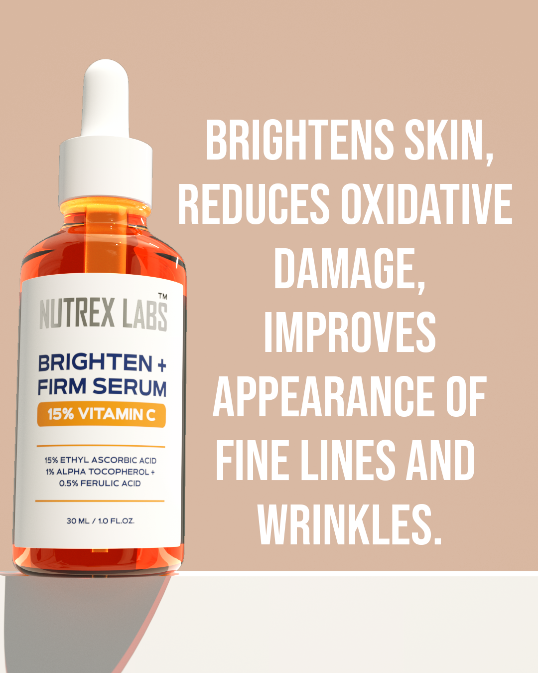 Nutrax Lab Brighten + Firm 15% Vitamin C Serum